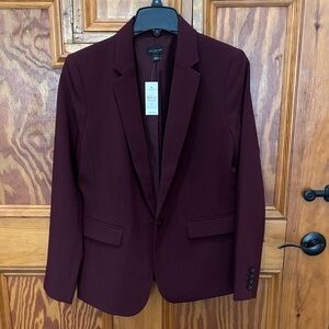 Ann Taylor Deep Burgundy suit jacket size 8